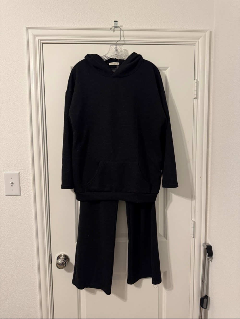 Black Women's Hooded Pullover Sweatshirt